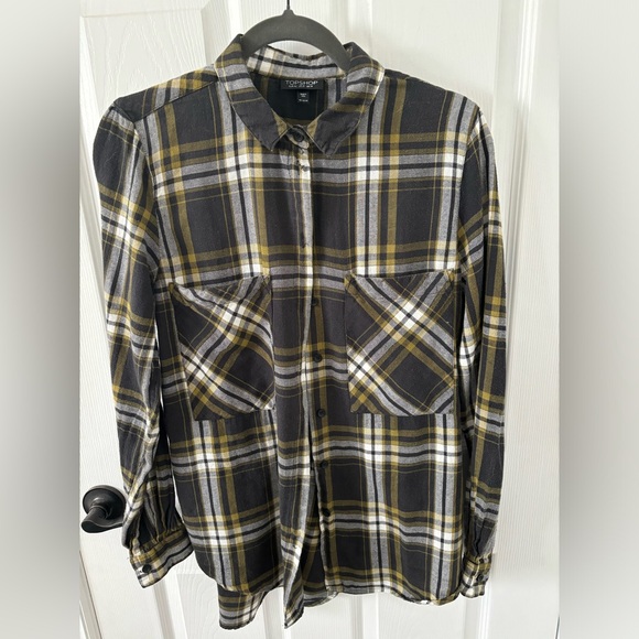 TOPSHOP PLAID SHIRT - Picture 1 of 5